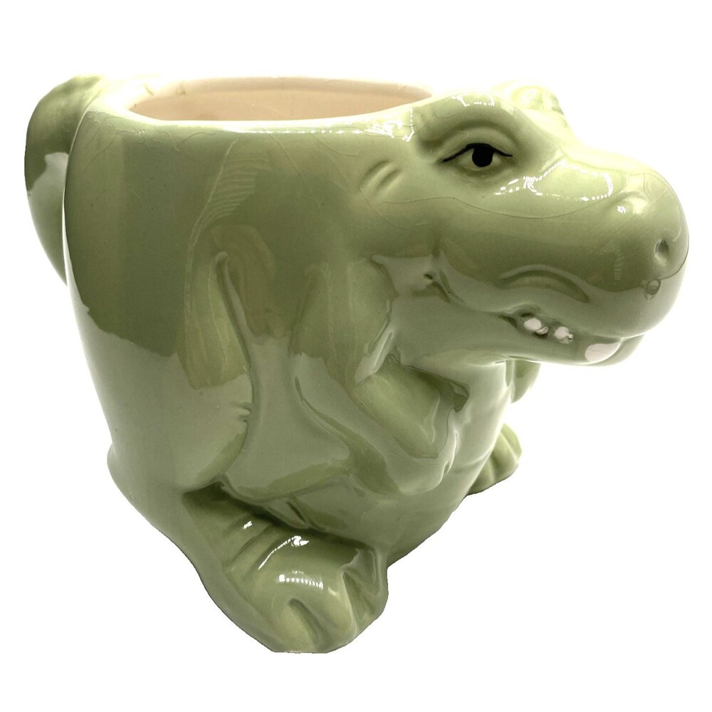 T- Rex Dinosaur  Shaped Mug from Pfaltzgraff in Green